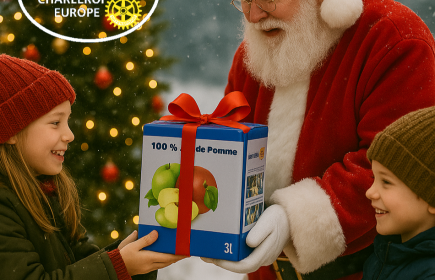 Nous sommes fiers et heureux de vous proposer nos cubis de jus de pomme 2025

Vente au profit des actions de notre club !